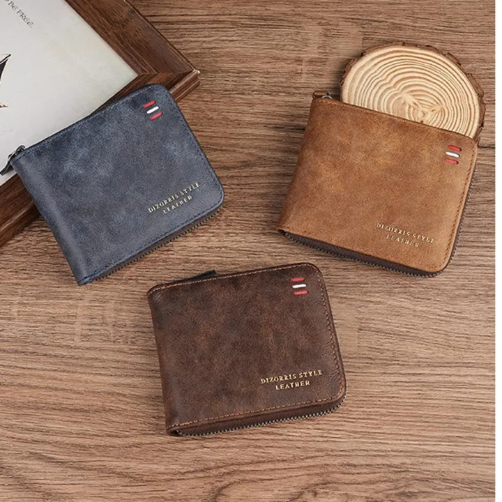 Zippered%20Men'S%20Wallet%20Convenient%20Fashion%20Multi-Card%20Holder%20Classic%20Retro%20Coin%20Purse%20for%20Fashion%20Use%20Gift%20For%20Men%20Travel%20-%20Image%202