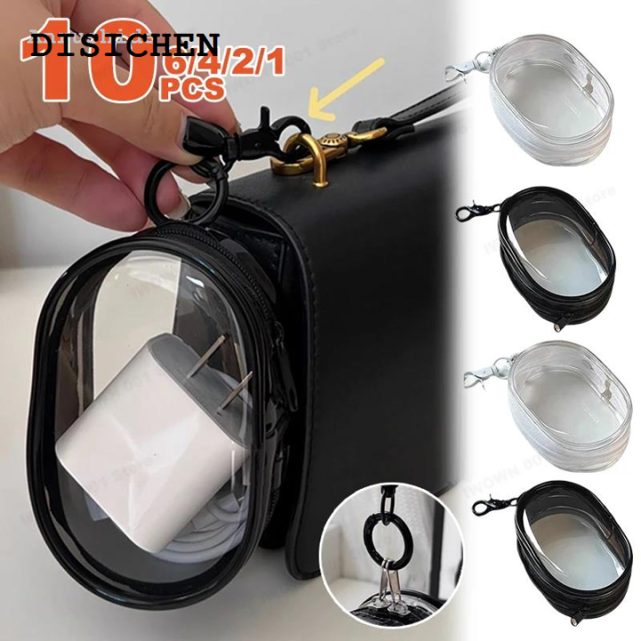DISICHEN Profesional Anrushide Data Cable Charger Charging Storage Transparent Cable Wrap Portable New On-the-go Outdoor Headphone Organizer Cell Phone Organizer B