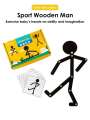 Montessori Educational Wooden Stick Men Puzzle Game Kids Hand Skill Fine Motor Training Assemble Toys For Baby Imagination. 