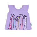 Cotton Purple Top and Yellow Pants for Girl (Cool Giraffe). 