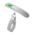 LCD Digital Hanging Scale Luggage Suitcase Baggage Weight Scales with Belt for Electronic Weight Tool 50Kg/110Lb, Silver. 