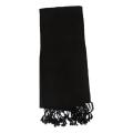 Black Solid Pashmina Muffler for Unisex, Soft, Versatile, 28"x80". 