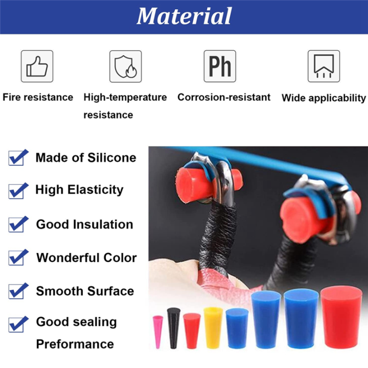 105%20PCS%20Silicone%20Rubber%20Tapered%20Plug%20Assortment%20Kits%201/16Inch%20to%205/8Inch%20As%20Shown%20for%20Masking%20Off%20Holes%20During%20Powder%20Coating%20-%20Image%204