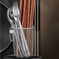 Basket, kitchen utensils, hanging spoons, forks, cages, regardless of tableware storage boxes, Luxury multi-functional drainage chopsticks, rusty steel wall-hung chopsticks, and chopstick storage. 
