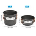 Lixada Camping Cookware Portable Mess Kit Camping Pot and Pans Cooking et. 