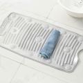 Collapsible Folding Washboard Mini Laundry Washing Board Bathroom Silicone Mat. 