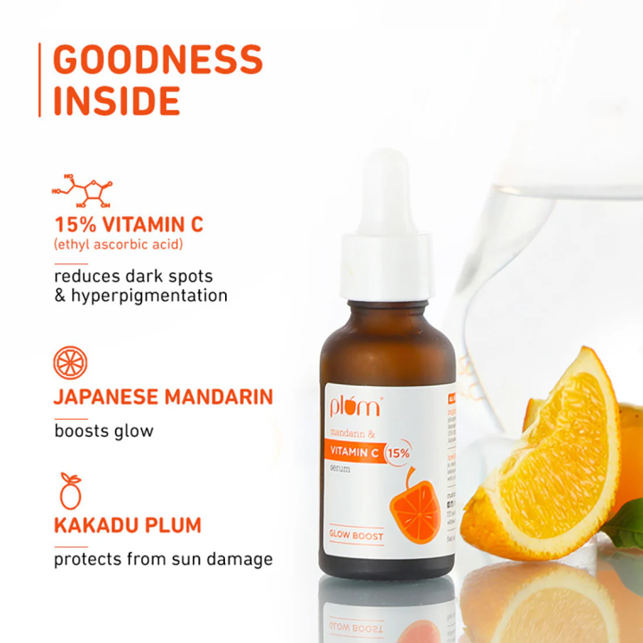 Plum%20Mandarin%20&%20Vitamin%20C%2015%25%20%20Serum,%20Glow%20Boost%20-%2030%20ML%20-%20Image%203