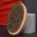 Wenefang Boar Bristle Men's Shaving Brush Portable Barber Natural Beard Brush For Facial Cleaning Mustache Tools Vintage Oil Head Brush. 