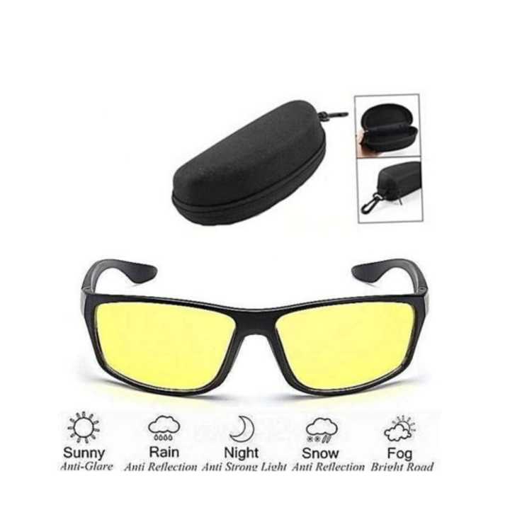 Yellow Night Vision Glass Eyewear For Unisex