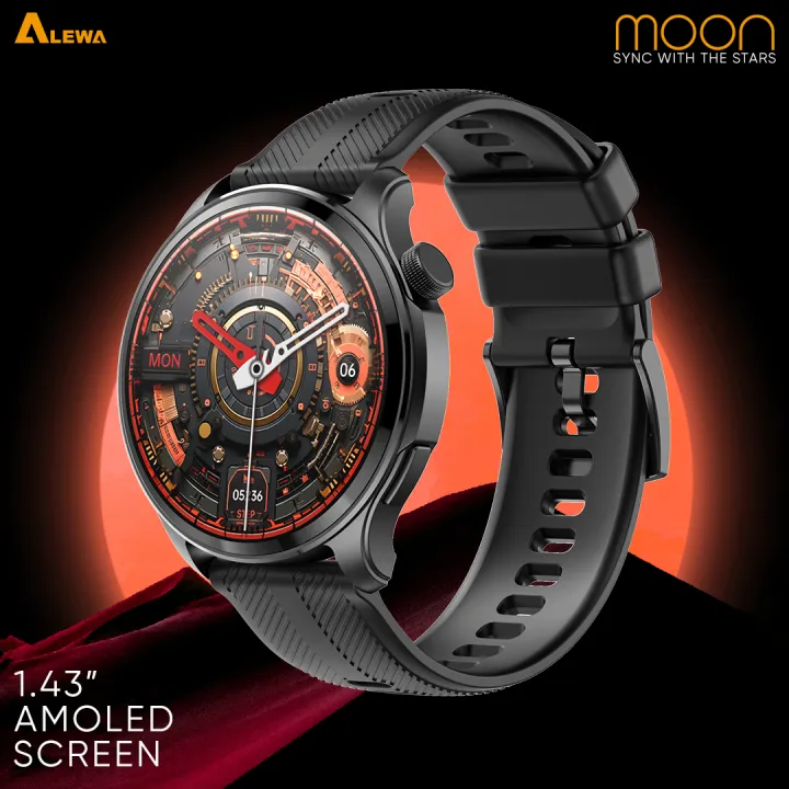 Alewa%20Moon%20Amoled%20Round%20Metallic%20Smart%20Watch%20%7C%205.3%20BT%20Call%20%7C%203ATM%20Waterproof%20%7C%20Dustproof%20%7C%20290mah%20Battery%20%7C%20DaFit%20App%20(Rose%20Gold/Black/Starry%20Silver)%20-%20Image%204