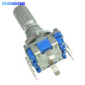 1 Set EC11 Rotary Encoder Code Switch Digital Potentiometer 360 Degree with Knob 7 Pins Shaft Dia. 6mm*20mm for Arduino. 