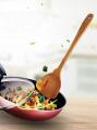 Natural Wooden Long Handled Non Sticky Cooking Spoon Healthy Kitchen Utensils. 