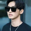 Glasses ladies glasses decoration summer square frame hot selling punk sunglasses simple street photo sun protection black sunglasses men. 