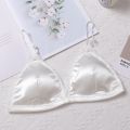 Bra - Elastic Straps Wireless Sexy Lace Bra Cozy Satin Bras For Women - Sexy Lingerie 1 PCS Only. 