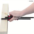 Difutagui Double Head Wheel Marking Gauge Aluminum Parallel Line Drawing Tool Profesional Bargain price Woodworking Marking Scriber Ruler w/Graduated Inch MM Scale. 