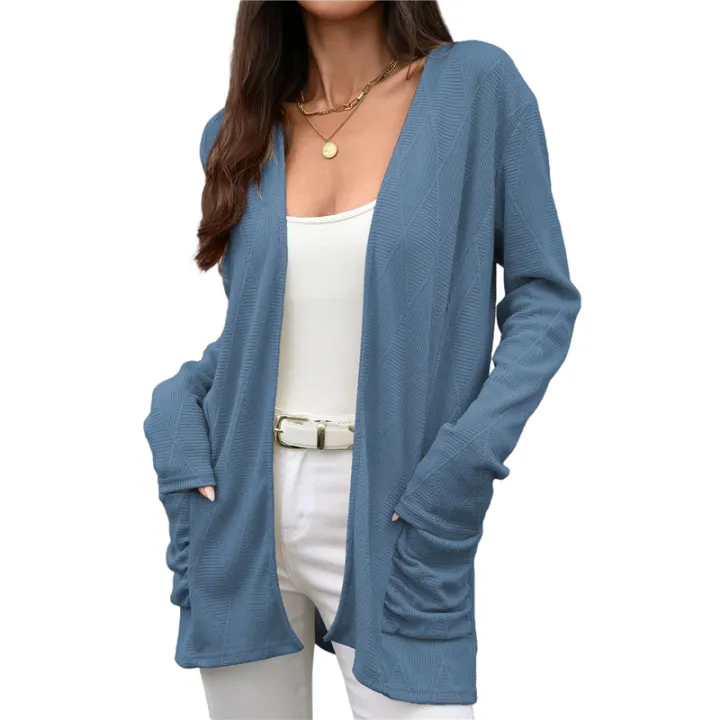 Women's%20Long%20Sleeve%20Open%20Front%20Cardigan%20Pink%20L%20-%20Image%202