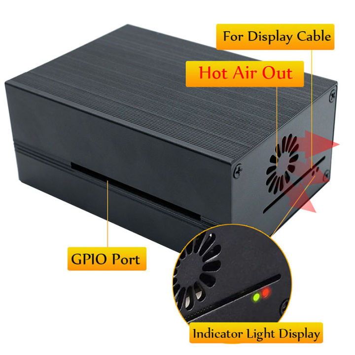 Aluminum%20Case%20Mini%20ICE%20Tower%20Cooling%20System%20with%2025Mm%20Quiet%20Cooling%20Fan%20+%20Heatsink%20Kit%20for%20Raspberry%20Pi%204%20Model%20B%20-%20Image%207