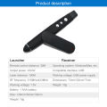 Wireless Presenter with Laser Pointer - Presentation Remote Control for PowerPoint Slides - 2.4GHz USB Dongle - Storage Pouch. 