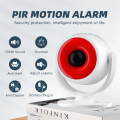 Tuya Wifi Sound and Light Infrared Alarm Human Body Induction Detector Anti-Theft Alarm Infrared Detector Remote Control. 
