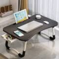 Multi-Purpose Laptop Table Stand/Study Table/Bed Table/Foldable and Portable/Ergonomic & Rounded Edges/Non-Slip Legs/Engineered Wood/Color -. 