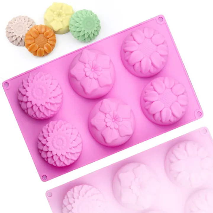 6%20Cavity%203D%20Flower%20Shaped%20Silicone%20Soap%20Mold%20DIY%20Fondant%20Cake%20Form%20Soap%20Making%20Cologo%20-%20Image%202