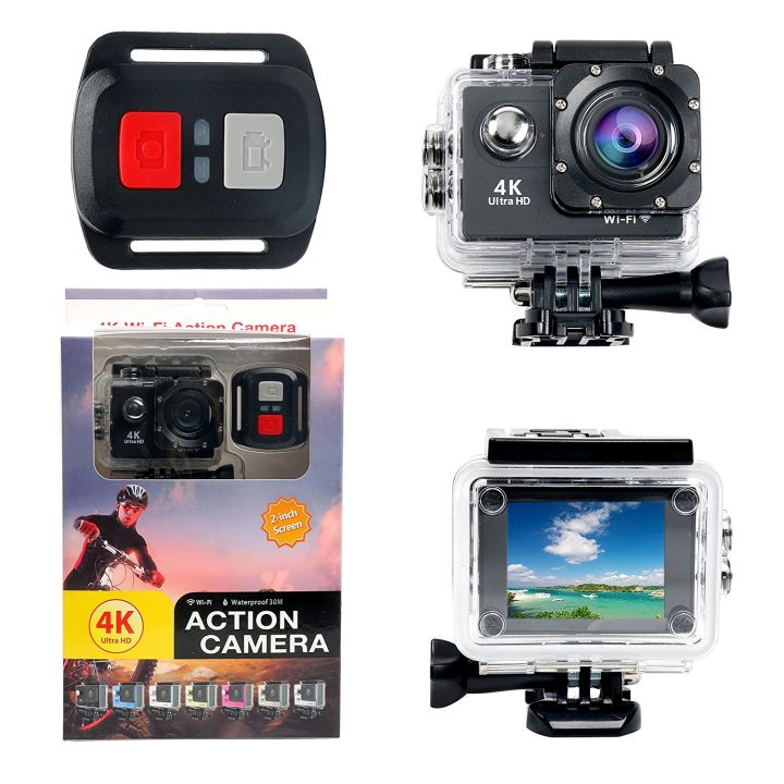 Ultra Hd Action Camera With Wifi,Sports Action Cam By Gt Road,Waterproof 98 Feet(30M)+170? Wide Angle Lens+2.0 Inch Lcd Screen