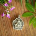 Pure Silver Ghau (Box) Pendent With Paadmashambav For Men / 7.8 Gram. 
