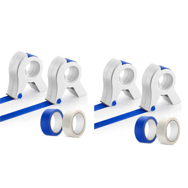 Clistered 1-Pack Masking Tape Applicator – 1.4-Inch Dispenser With Cutter & Bonus Tape Roll, For Clean Painting