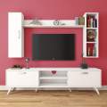 Kamakhya Decor Modern TV Cabinet With Drawers TV Stands Living Room Furniture Shelf Storage for TV up to 55" Flat Screen Storage Shelves. 