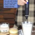 USB Rechargeable Milk Frother Handheld Multi - functional Electric Foam Maker With 2 Stainless Whisks , 3 - Speed Adjustable Mini Milk Foamer For Blending Bulletproof Coffee , Latte , Cappuccino Hot Chocolate. 