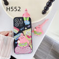 Patrick Star Casing iPhone 16 15 Pro Max 15 Pro 15 Plus 15 14 Pro Max 14 Pro 14 Plus 14 Cartoon SpongeBob SquarePants Lanyard Strap Silicone Shockproof Phone Case. 