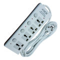 Urja B39-3M 4 Port Extension Multiplug with 3 Meters Cable | Individual Switch, Fire-Resistant, 2500W, LED Indicator | Ideal for Home & Office. 