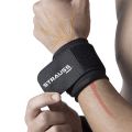 Strauss Wrist Support , Free Size, (Black) Comes in Pair | Durable Neoprene Material Wrist Support Band | Wrist Support Band - 1 Pair. 