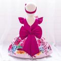 Baby Girl Princess Dress For Kids Wedding Clothes Big Bow Party Birthday Children Ball Gown. 