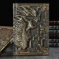 RHS Online A5 Size 100 Sheets Lined Pages Dragon Series Embossed Retro Notebook Relief Stereoscopic Note Books Journaling Diary. 