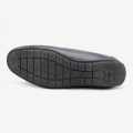 4018 Black Horse Black Color Leather Front Pattern Design Loafer For Men. 