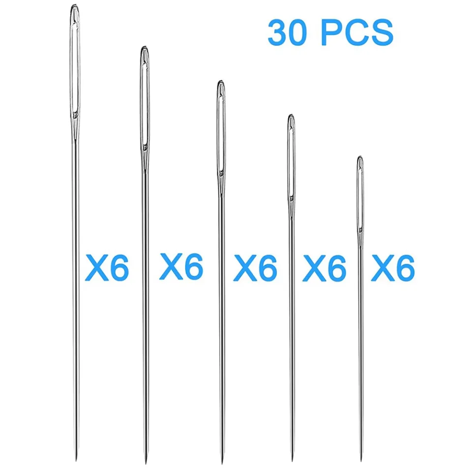 Ensemble d'aiguilles à perler à gros chas Craft County - 9 tailles, rangées dans un tube, pour la création de bijoux