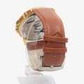 NavyForce Golden Dial Leather Strap Watch For Men. 