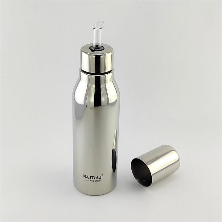 Stainless Steel  Oil Bottle -700 ML -Multipurpose Dispenser  For Oil/ Olive Oil / Vinegar etc.