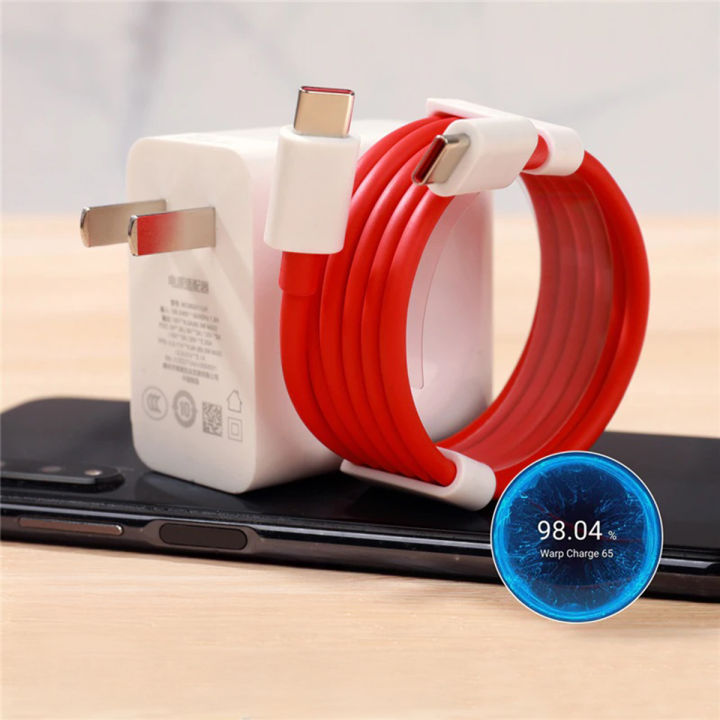 OnePlus Warp Charger 65W Fast Charging Power Adapter with Type-C Data Transfer Cable