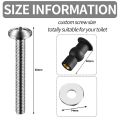 NAMUNY 10 Pieces Toilet Seat Screws Universal Toilet Expanding Screws Toilet Seat Hinge Bolt Replacement Rubber Blind Hole. 