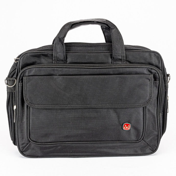 Black Plain Laptop Bag For Men