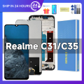HOT 6.5'' New For Realme C31 RMX3501 LCD Display with Frame Touch Screen Replacement 6.6|For OPPO Realme C35 RMX3511 Display. 