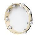 Tookss 10” Hand Held Tambourine Wooden Jingles Percussion Instrument Hand Tambourines For Church Party Kids School Party. 