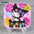 Sutuiying Cute Sanrio Hello Kitty Kuromi Fruit Tray Plastic Anime Dessert Hot Selling Plate Kitchen Plates children Snacks Cartoon Kids Dining Plates. 