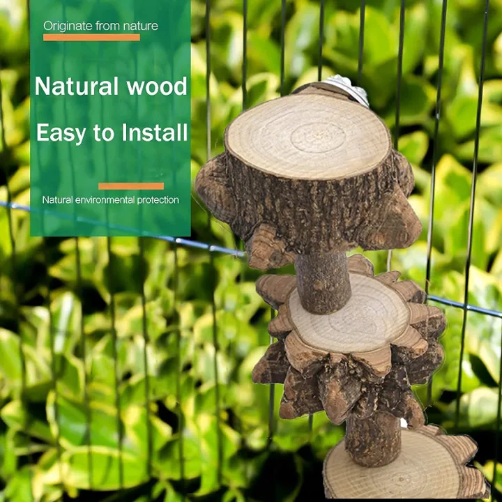 NAMUNY%20Bird%20Platform%20Perch%20Playground%20for%20Parakeet,%20Cage%20Natural%20Wood%20Play%20Stand%20Parrot%20Flat%20Perches%20for%20Medium%20Birds%20-%20Image%204