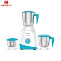 Havells Aspro 700 watt Mixer Grinder with 3 Jar (White & Light Blue). 