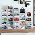 Stackable Sneaker Storage Box – Foldable with Magnetic Side Door. 