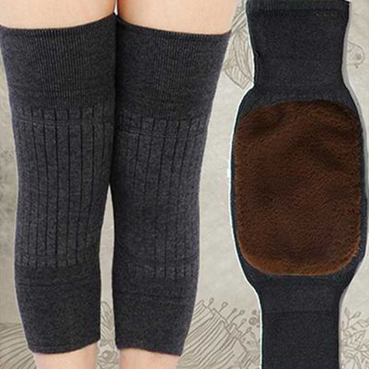 Fur Padded Short Woolen Knee Warmer Unisex