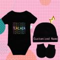 TEACHER  100 % Cotton Baby Boy Romper  Customizable romper UZJD. 